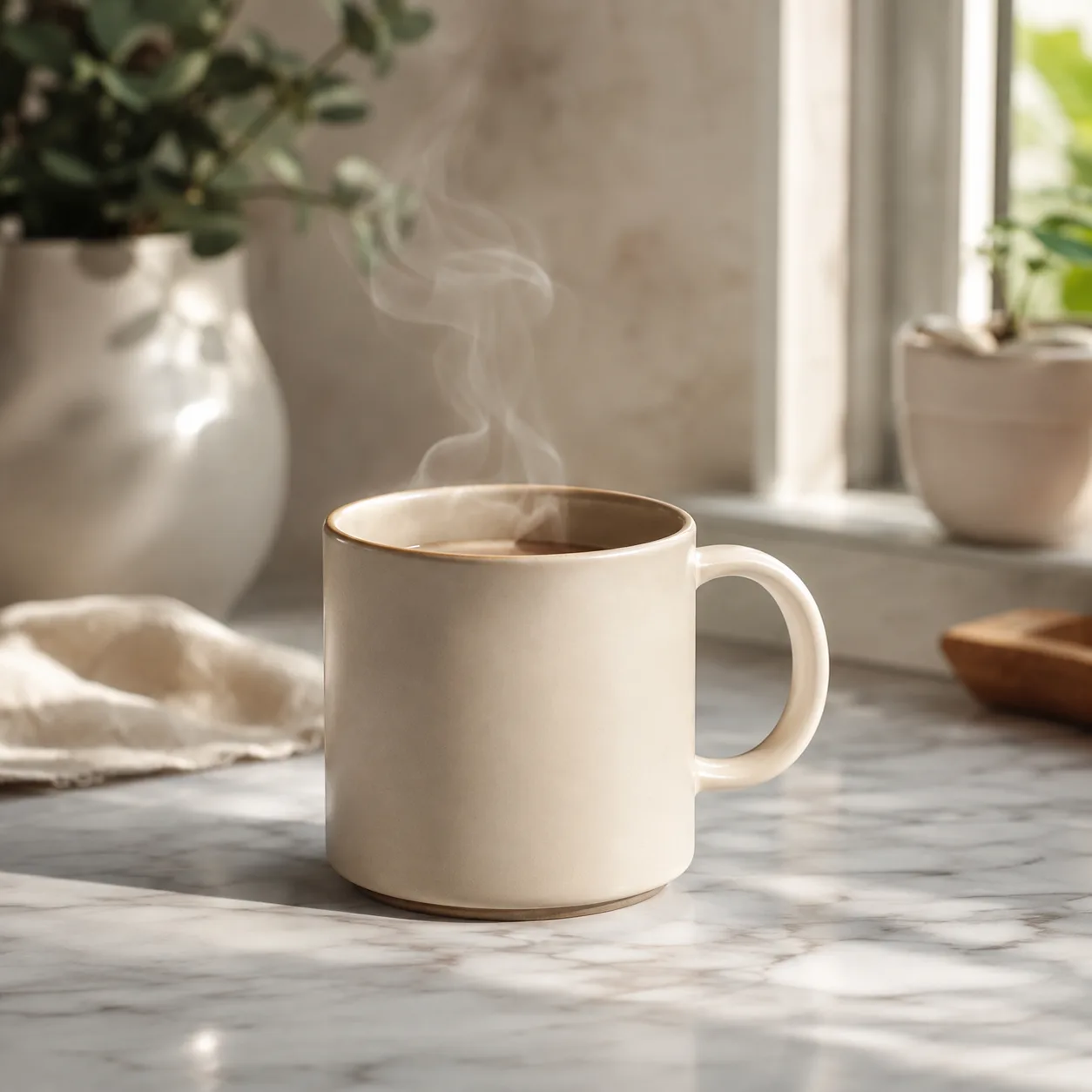 Product shot example — ceramic mug ecommerce still