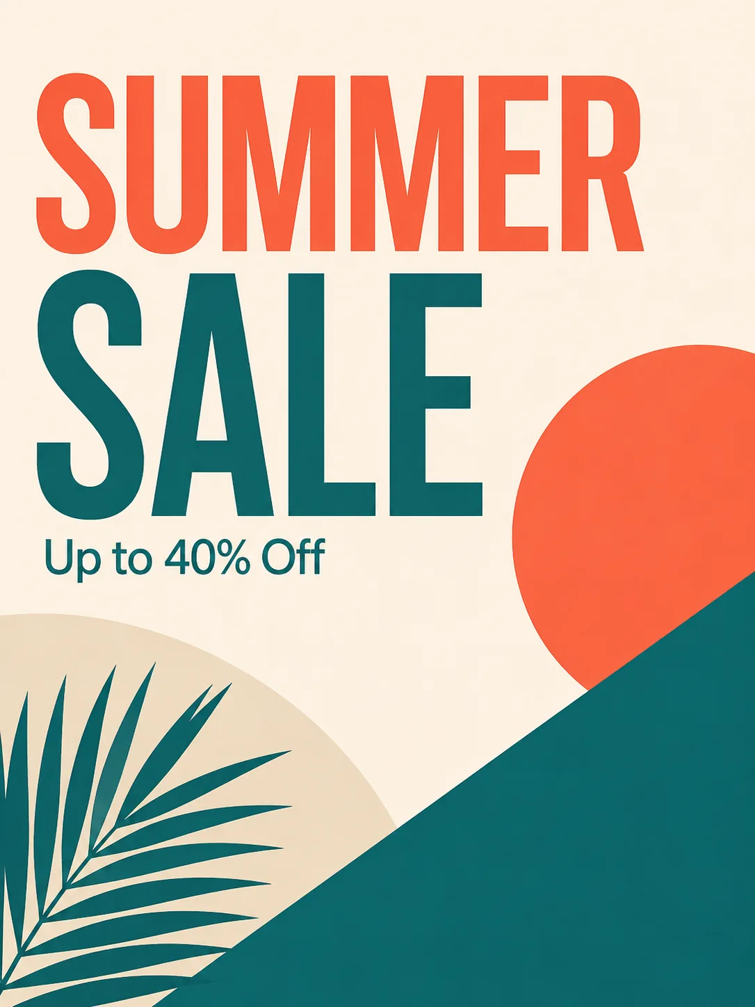 Typography poster example with crisp SUMMER SALE lettering
